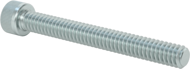 Çinko Kaplamalı Alaşımlı Çelik Soket Başlı Vida, 2-56 Diş Boyutu, 3/4" Uzunluk