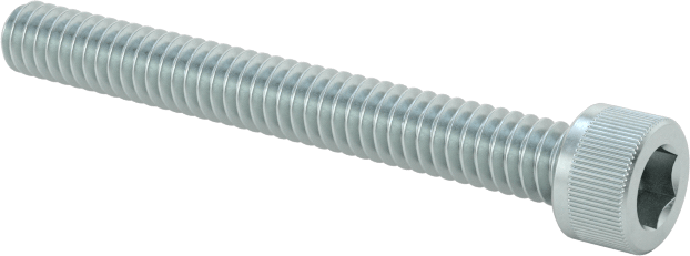 Çinko Kaplamalı Alaşımlı Çelik Soket Başlı Vida, 2-56 Diş Boyutu, 3/4" Uzunluk