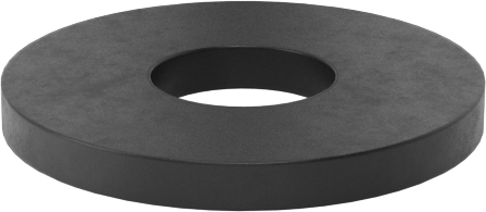 Hava Koşullarına Dayanıklı EPDM Kauçuk Sızdırmazlık Pulları, 4 Numaralı Vida Boyutu için, 0.120" ID, 0.312" OD, Siyah