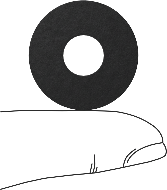Aşınmaya Dayanıklı Yastıklama Pul, 3/8" Vida Boyutu için, 0.375" ID, 1" OD