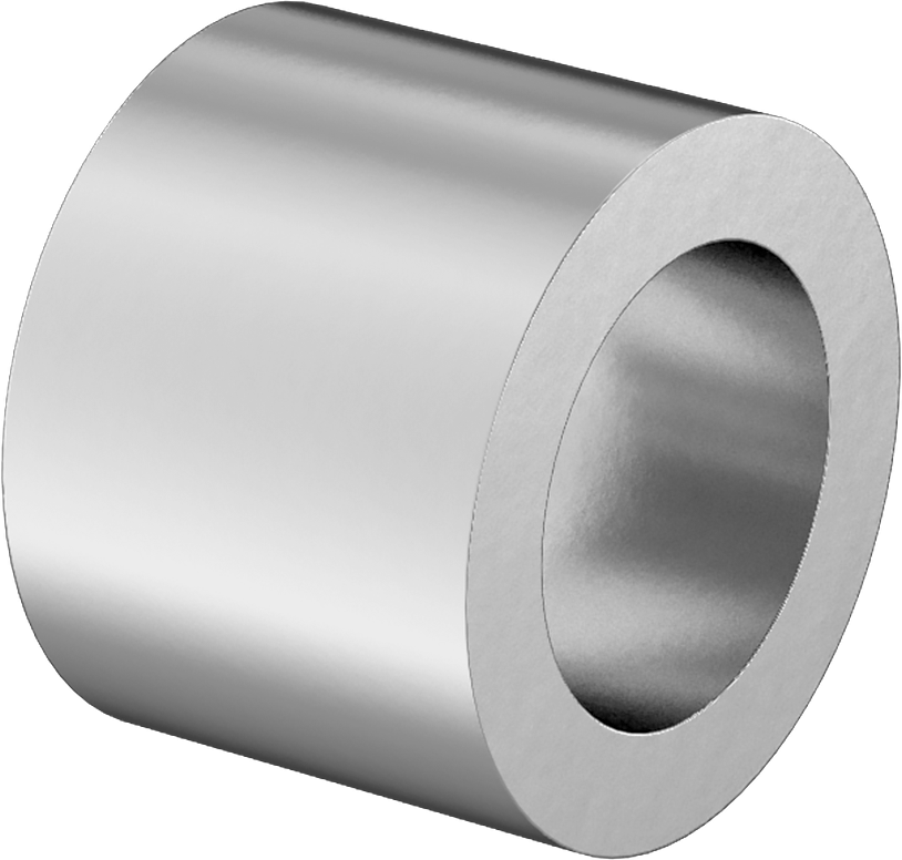 316 Paslanmaz Çelik Dişsiz Ara Parça, 1/4" OD, 3/16" Uzunluk