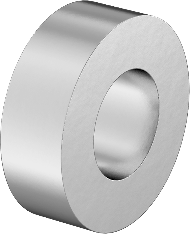 316 Paslanmaz Çelik Dişsiz Ara Parça, 3/8" OD, 1/8" Uzunluk