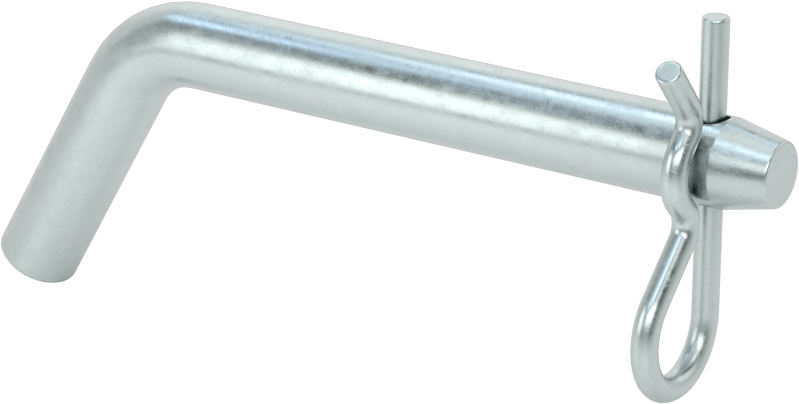 Çinko Kaplı Karbon Çelik Eğri Başlı Çatal Pim, Çatal Pimli, 3/8" Çap, 2-1/2" Kullanılabilir Uzunluk