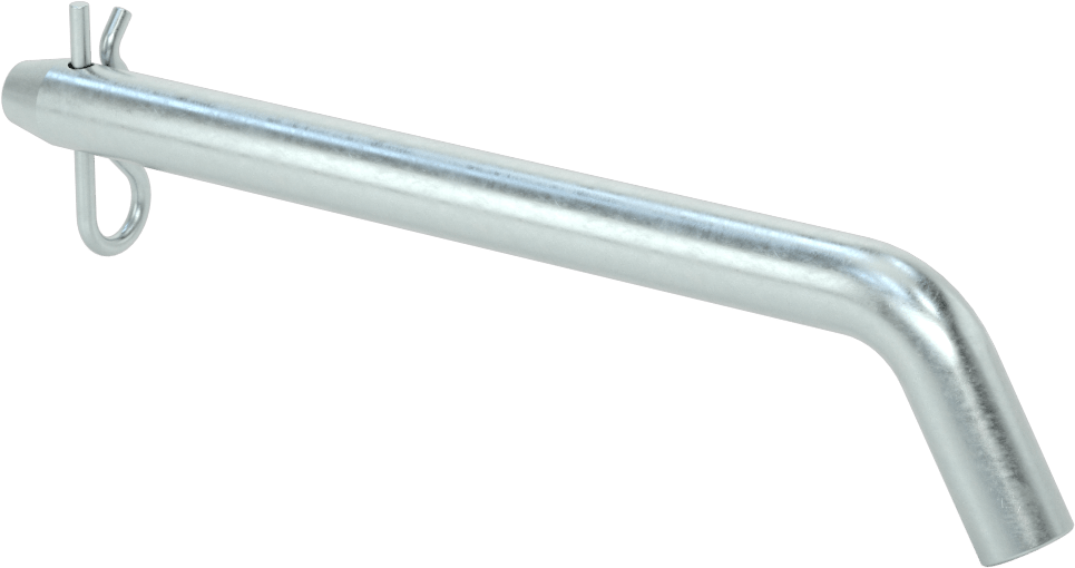 Çinko Kaplı Karbon Çelik Eğri Başlı Çatal Pim, Çatal Pimli, 1/2" Çap, 5 inç Kullanılabilir Uzunluk