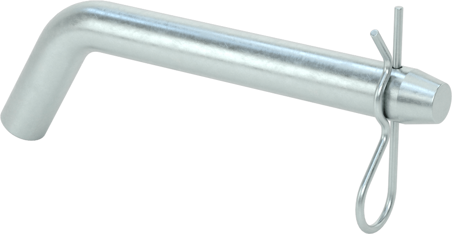 Çinko Kaplı Karbon Çelik Eğri Başlı Çatal Pim, Çatal Pimli, 5/8" Çap, 4" Kullanılabilir Uzunluk