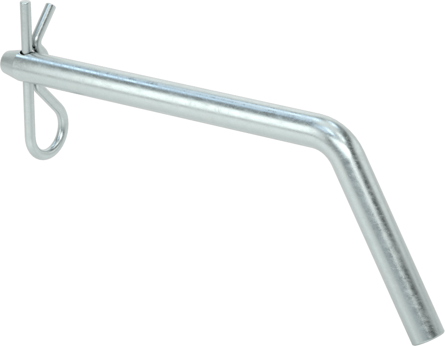 Çinko Kaplı Karbon Çelik Eğri Başlı Çatal Pim, Çatal Pimli, 3/8" Çap, 4" Kullanılabilir Uzunluk