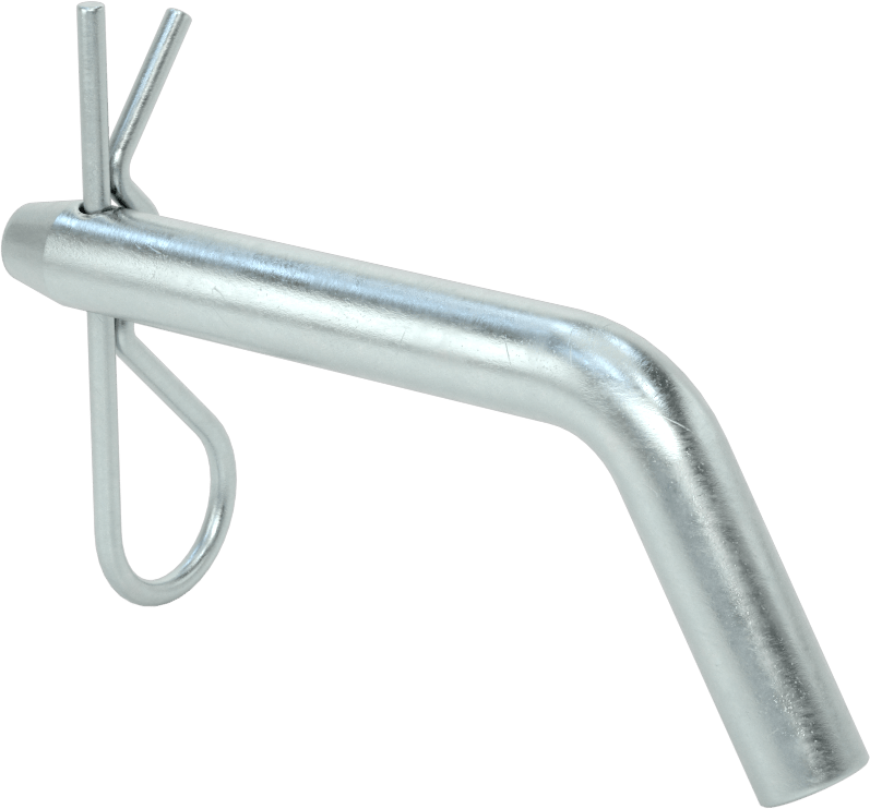 Çinko Kaplı Karbon Çelik Eğri Başlı Çatal Pim, Çatal Pimli, 1/2" Çap, 2-1/2" Kullanılabilir Uzunluk
