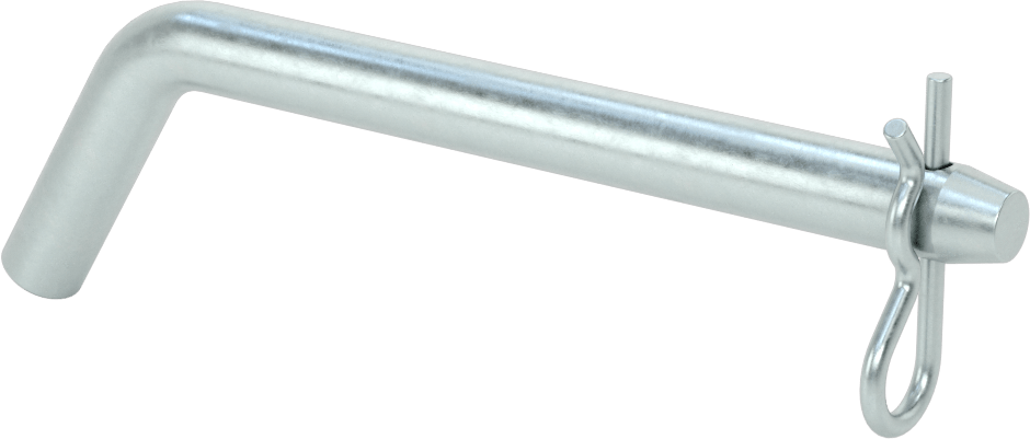 Çinko Kaplı Karbon Çelik Eğri Başlı Çatal Pim, Çatal Pimli, 1/2" Çap, 4-1/2" Kullanılabilir Uzunluk