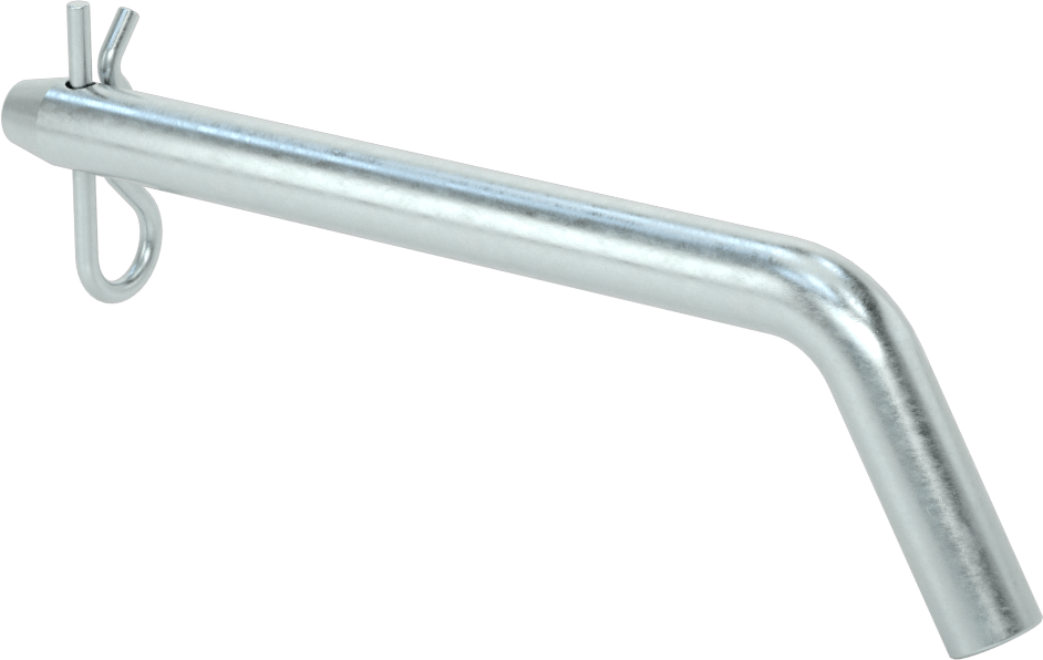 Çinko Kaplı Karbon Çelik Eğri Başlı Çatal Pim, Çatal Pimli, 1/2" Çap, 4-1/2" Kullanılabilir Uzunluk