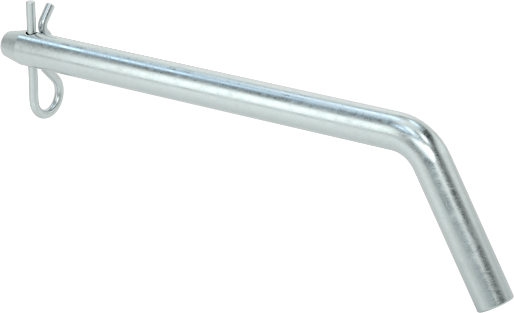 Çinko Kaplı Karbon Çelik Eğri Başlı Çatal Pim, Çatal Pimli, 1/2" Çap, 6" Kullanılabilir Uzunluk