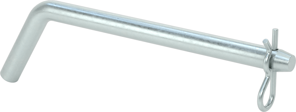 Çinko Kaplı Karbon Çelik Eğri Başlı Çatal Pim, Çatal Pimli, 1/2" Çap, 6" Kullanılabilir Uzunluk