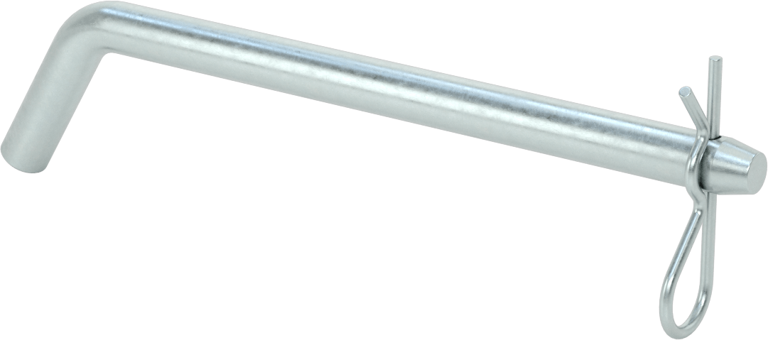 Çinko Kaplı Karbon Çelik Eğri Başlı Çatal Pim, Çatal Pimli, 5/8" Çap, 8" Kullanılabilir Uzunluk