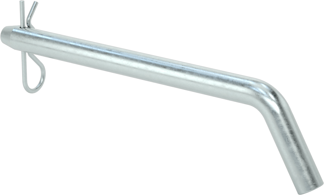 Çinko Kaplı Karbon Çelik Eğri Başlı Çatal Pim, Çatal Pimli, 3/4 inç Çap, 8" Kullanılabilir Uzunluk