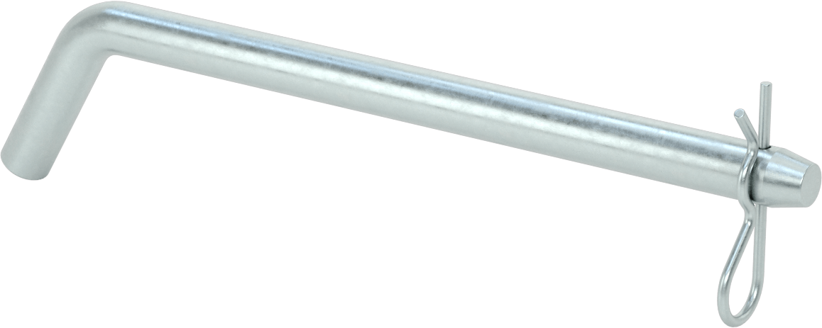 Çinko Kaplı Karbon Çelik Eğri Başlı Çatal Pim, Çatal Pimli, 3/4 inç Çap, 10" Kullanılabilir Uzunluk