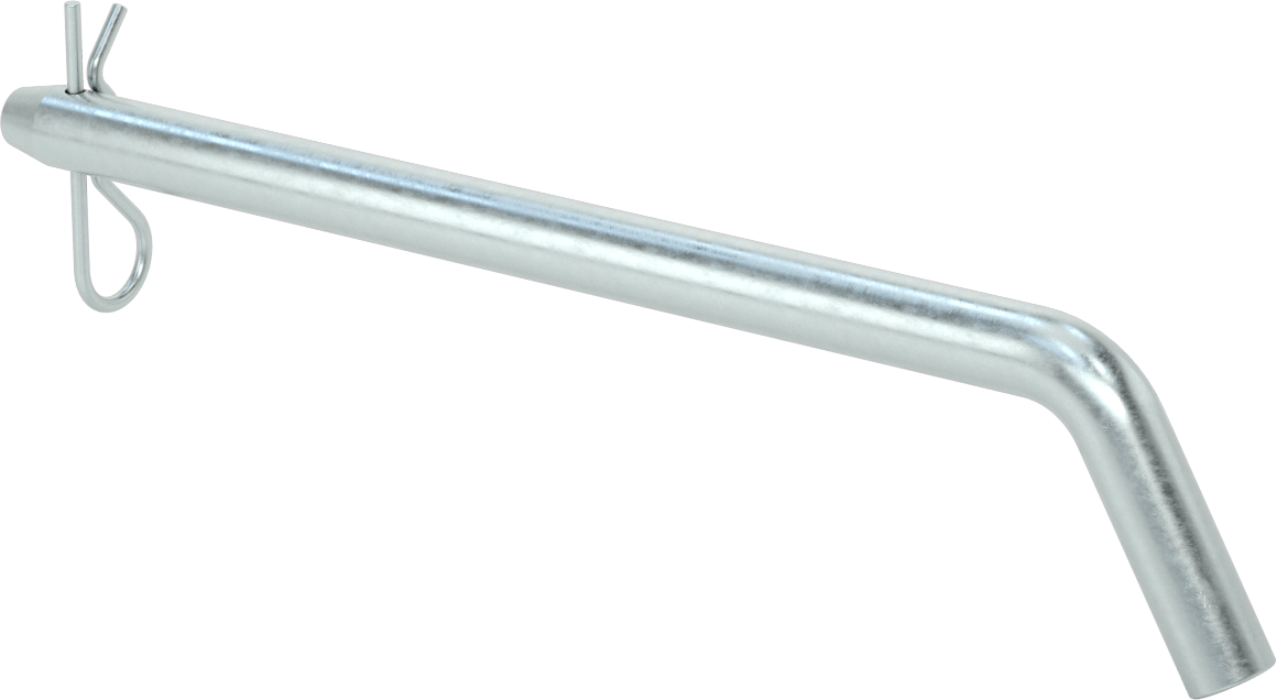 Çinko Kaplı Karbon Çelik Eğri Başlı Çatal Pim, Çatal Pimli, 3/4 inç Çap, 10" Kullanılabilir Uzunluk