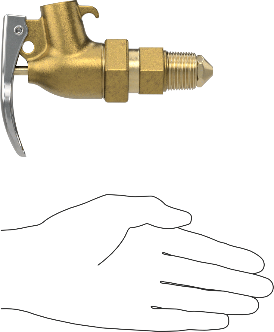 FM Onaylı Kendiliğinden Kapanan Tambur Musluk, Pirinç, 3/4 NPT Erkek Giriş, 13/16"-27 UNF Dişi Çıkış