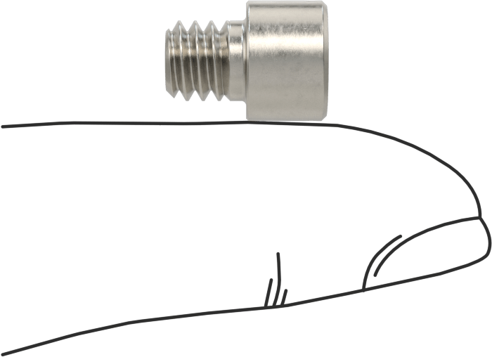 Paslanmaz Çelik Tel Kilitlenebilir Soket Başlı Vidalar, 1/4"-20 Diş Boyutu, 1/4" Uzunluk