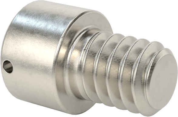 Paslanmaz Çelik Tel Kilitlenebilir Soket Başlı Vidalar, 1/4"-20 Diş Boyutu, 5/16" Uzunluk