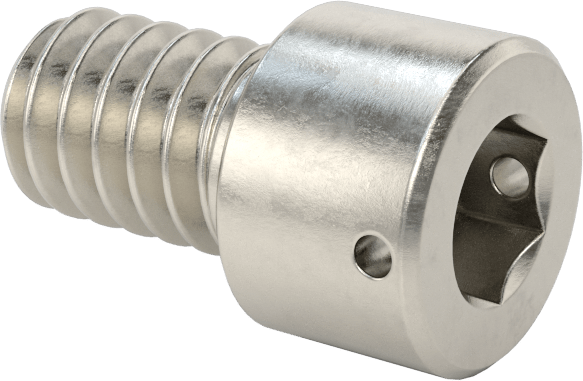 Paslanmaz Çelik Tel Kilitlenebilir Soket Başlı Vidalar, 1/4"-20 Diş Boyutu, 3/8" Uzunluk
