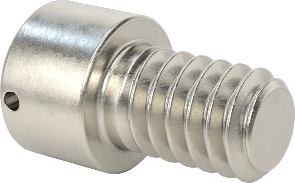 Paslanmaz Çelik Tel Kilitlenebilir Soket Başlı Vidalar, 1/4"-20 Diş Boyutu, 3/8" Uzunluk