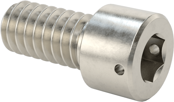 Paslanmaz Çelik Tel Kilitlenebilir Soket Başlı Vidalar, 1/4"-20 Diş Boyutu, 1/2" Uzunluk
