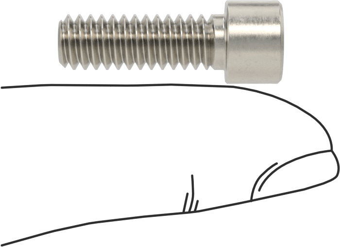 Paslanmaz Çelik Tel Kilitlenebilir Soket Başlı Vidalar, 1/4"-20 Diş Boyutu, 3/4" Uzunluk