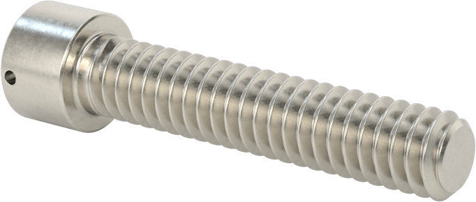 Paslanmaz Çelik Tel Kilitlenebilir Soket Başlı Vidalar, 1/4"-20 Diş Boyutu, 1-1/4" Uzunluk