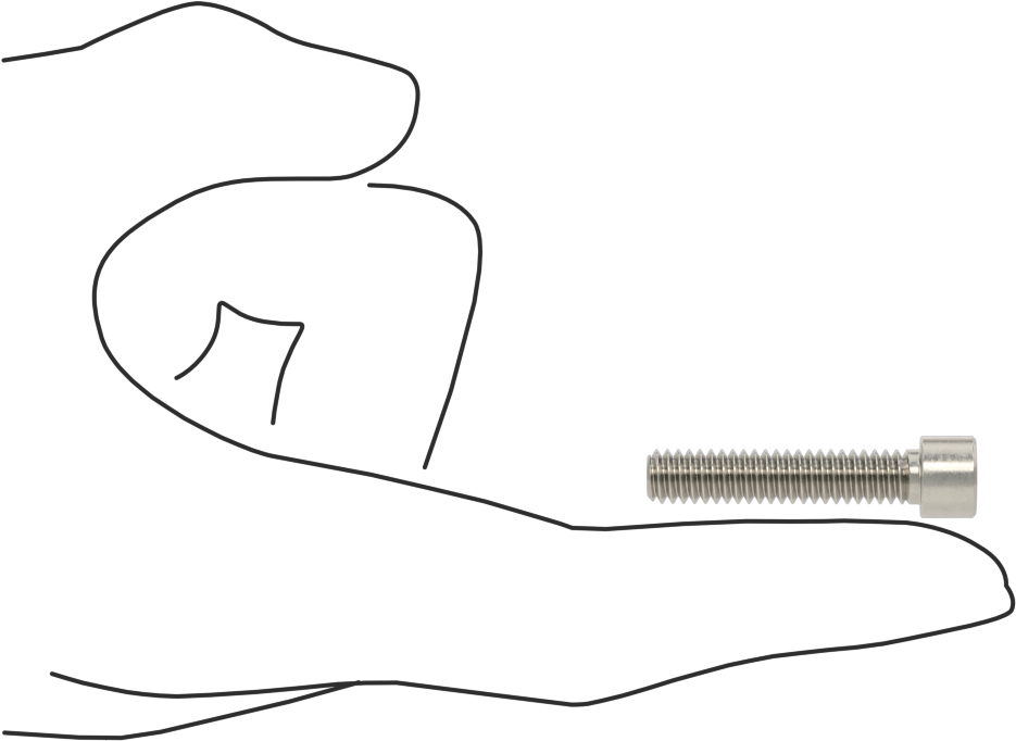 Paslanmaz Çelik Tel Kilitlenebilir Soket Başlı Vidalar, 1/4"-20 Diş Boyutu, 1-1/4" Uzunluk