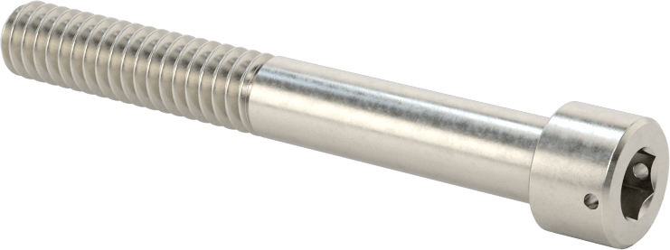 Paslanmaz Çelik Tel Kilitlenebilir Soket Başlı Vidalar, 1/4"-20 Diş Boyutu, 2" Uzunluk