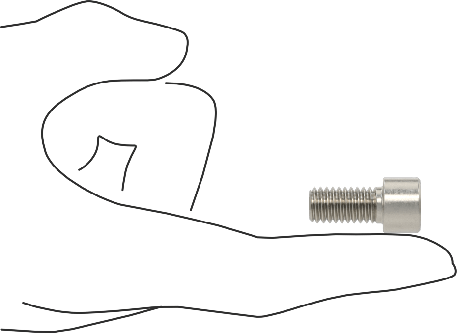 Paslanmaz Çelik Tel Kilitlenebilir Soket Başlı Vidalar, 3/8"-16 Diş Boyutu, 3/4" Uzunluk
