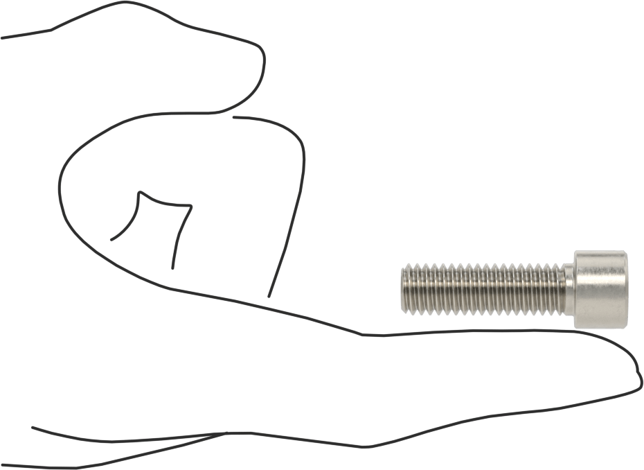 Paslanmaz Çelik Tel Kilitlenebilir Soket Başlı Vidalar, 3/8"-16 Diş Boyutu, 1-1/4" Uzunluk