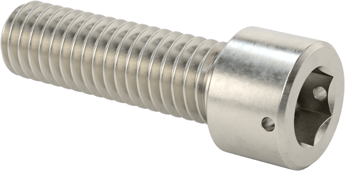 Paslanmaz Çelik Tel Kilitlenebilir Soket Başlı Vidalar, 3/8"-16 Diş Boyutu, 1-1/4" Uzunluk