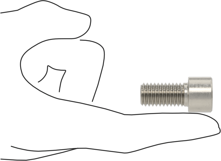 Paslanmaz Çelik Tel Kilitlenebilir Soket Başlı Vidalar, 1/2"-13 Diş Boyutu, 1" Uzunluk