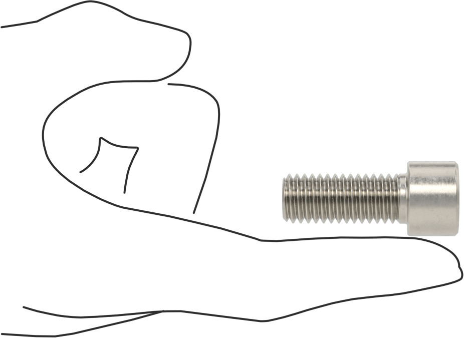 Paslanmaz Çelik Tel Kilitlenebilir Soket Başlı Vidalar, 1/2"-13 Diş Boyutu, 1-1/4" Uzunluk