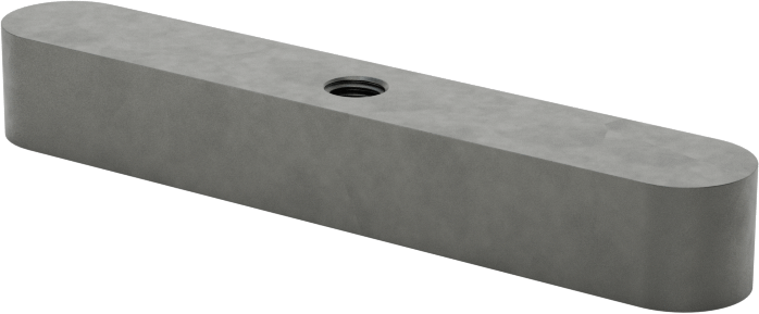 Dişli Yuvarlak Makine Anahtarı, 1018-1045 Karbon Çelik, 7 mm x 8 mm, 50 mm Uzunluk