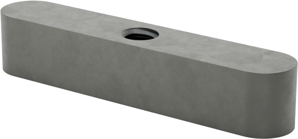 Dişli Yuvarlak Makine Anahtarı, 1018-1045 Karbon Çelik, 3/16" x 3/16", 1" Uzunluk