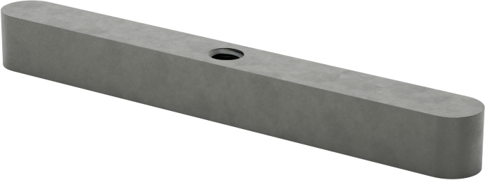 Dişli Yuvarlak Makine Anahtarı, 1018-1045 Karbon Çelik, 3/16" x 3/16", 1-3/4" Uzunluk