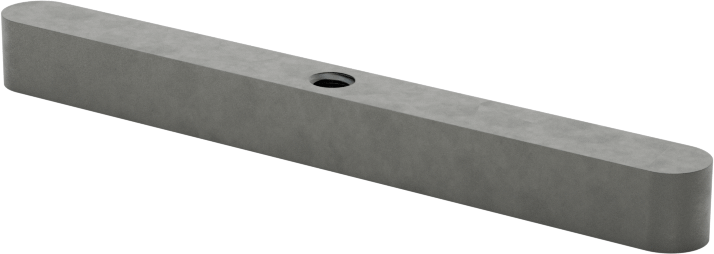Dişli Yuvarlak Makine Anahtarı, 1018-1045 Karbon Çelik, 3/16" x 3/16", 2" Uzunluk
