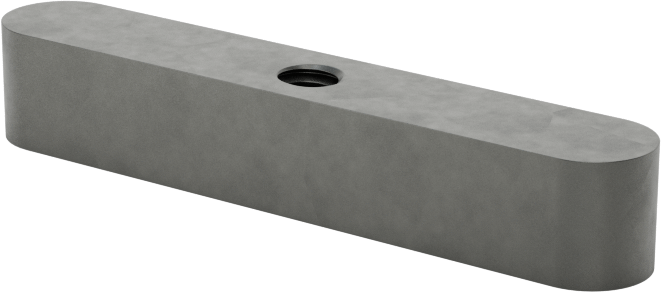 Dişli Yuvarlak Makine Anahtarı, 1018-1045 Karbon Çelik, 1/4" x 1/4", 1-1/2" Uzunluk