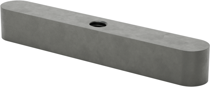 Dişli Yuvarlak Makine Anahtarı, 1018-1045 Karbon Çelik, 1/4" x 1/4", 1-3/4" Uzunluk