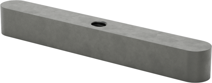 Dişli Yuvarlak Makine Anahtarı, 1018-1045 Karbon Çelik, 1/4" x 1/4", 2" Uzunluk