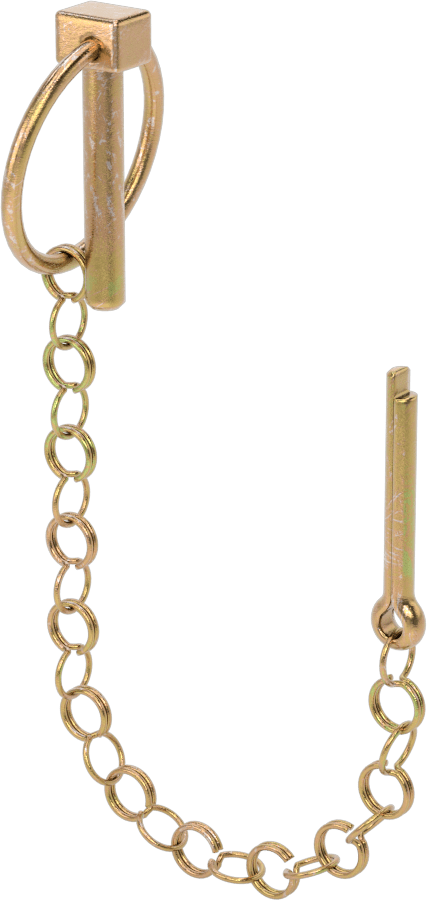 Linch Pin with Chain and Cotter Pin, 1/4" Diameter