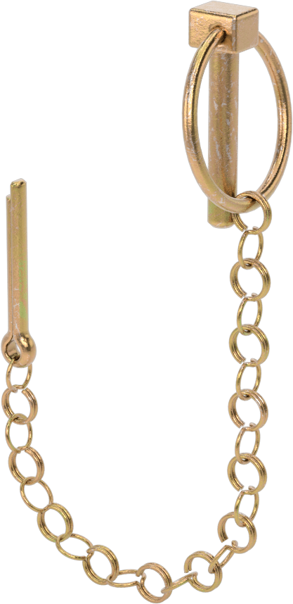 Linch Pin with Chain and Cotter Pin, 1/4" Diameter