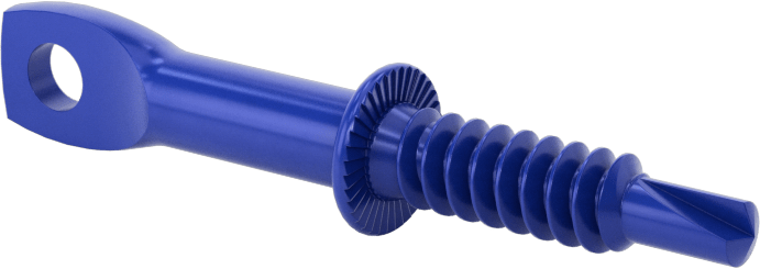 Delik Açma Vidalı Askılar, Korozyona Dayanıklı Kaplamalı, 3/8" Baş Genişliği, 1/4" Boyut, 2-1/4" Uzunluk