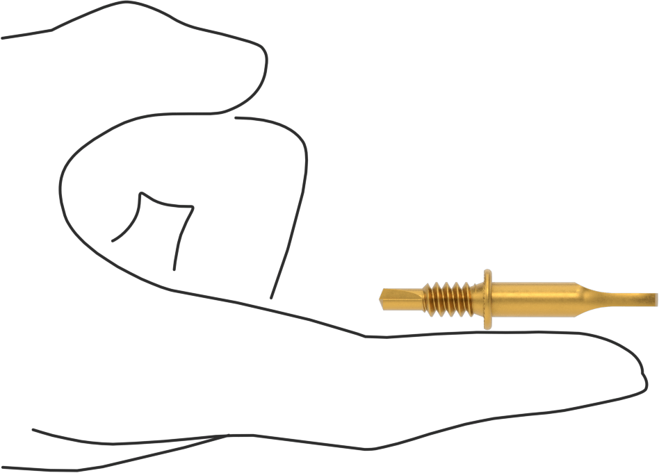 Delik Açma Vidalı Askılar, Sarı Kromat Kaplamalı Çinko, 7/16" Baş Genişliği, 1/4" Boyut, 2" Uzunluk