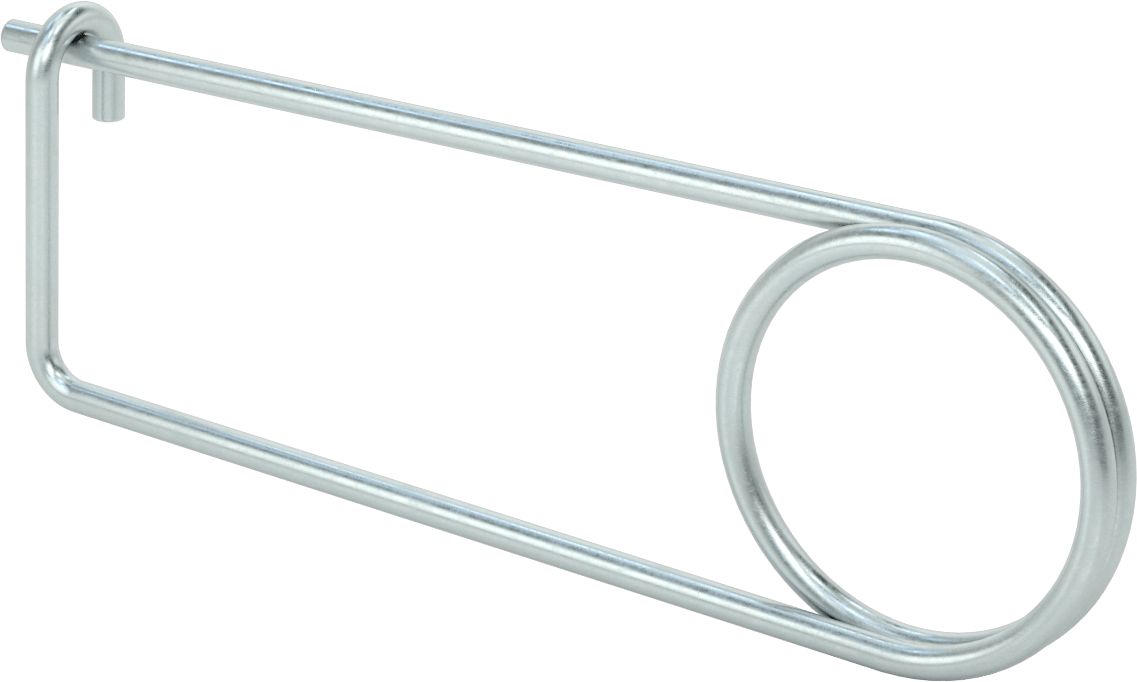 Uzun Ömürlü Tel Çıtçıtlı Çatal Pim, Galvanizli Karbon Çelik, 0,312" Tel Çapı, 12-1/2" Uzunluk