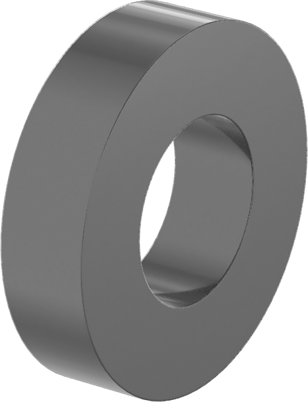 Naylon Dişsiz Ara Parçalar, 1/2" OD, 1/8" Uzunluk, Siyah