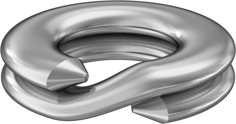 Çinko Kaplı Çelik Yarı Halka, 3/16" OD, 3/32" ID, 3/64" Kalınlık
