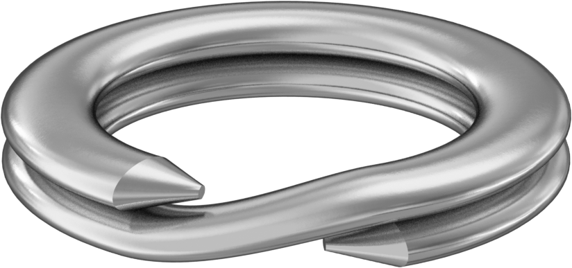 Çinko Kaplı Çelik Yarı Halka, 3/16" OD, 1/8" ID, 1/32" Kalınlık