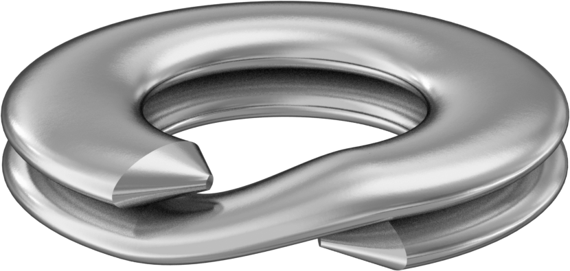 Çinko Kaplı Çelik Yarı Halka, 1/4" OD, 1/8" ID, 3/64" Kalınlık